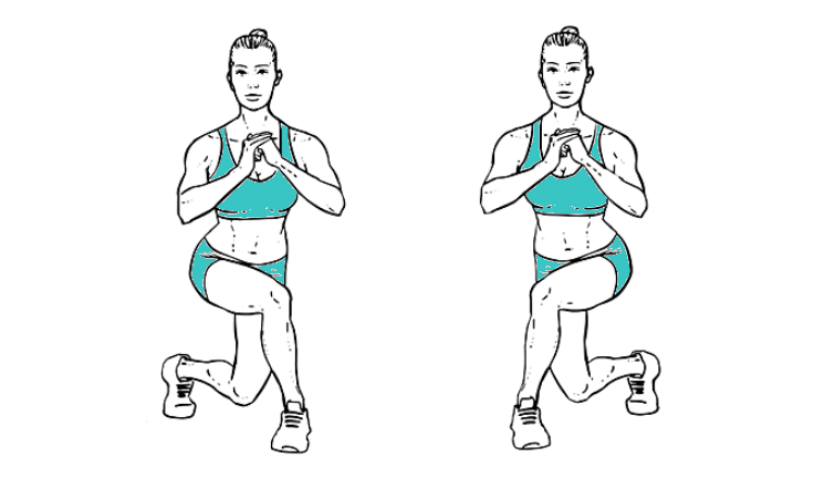 Curtsy Lunges for Surfing Flexibility Exercises