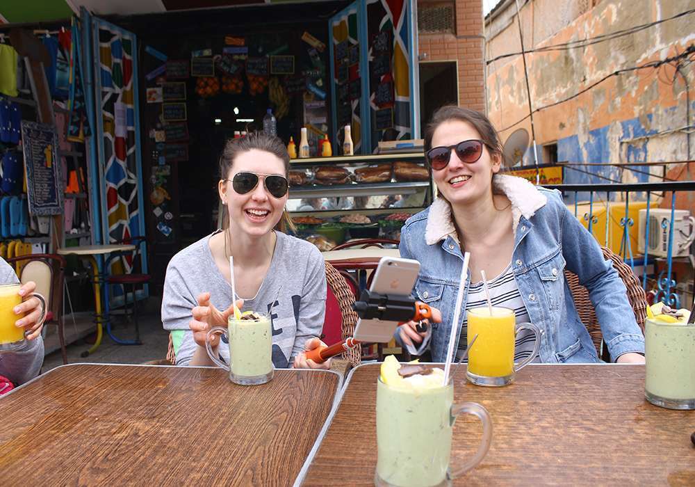 Guests Enjoying Avocado smoothies