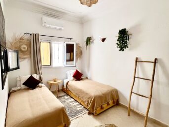twin - double room shared bathroom