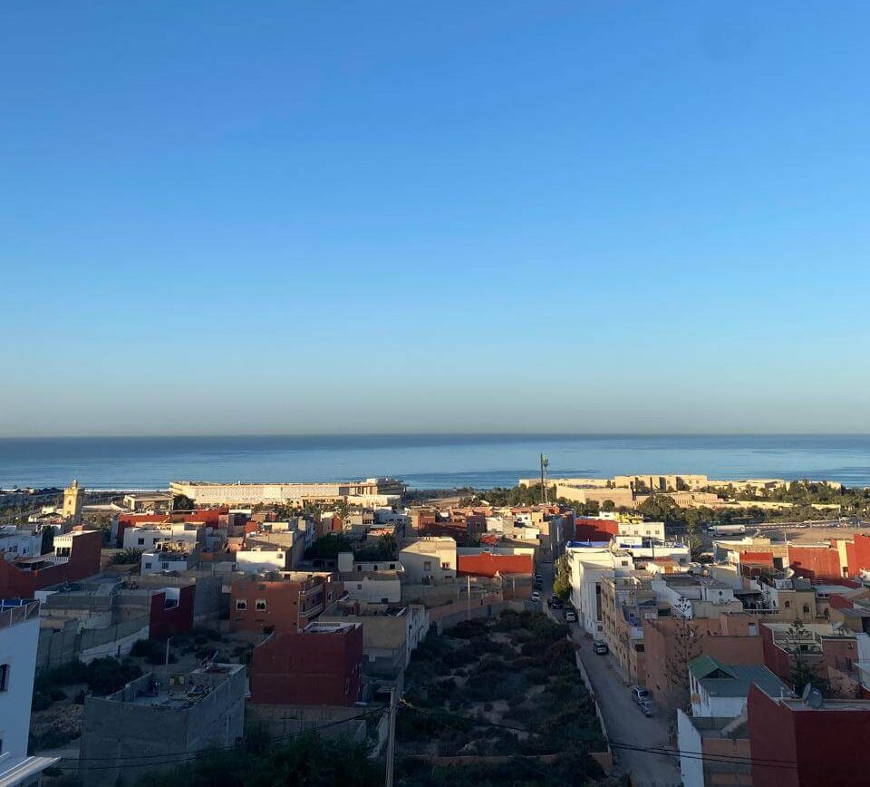 Panoramic view of the morning of New Year's Eve in Moroccan Surf Camp