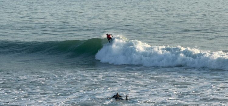 Ramzi Boukhiam Top Moroccan Surfer Riding Waves At Anchor Point - Pro Taghazout Bay Competition