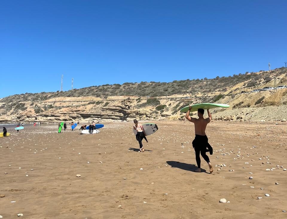 Surfing in Agadir