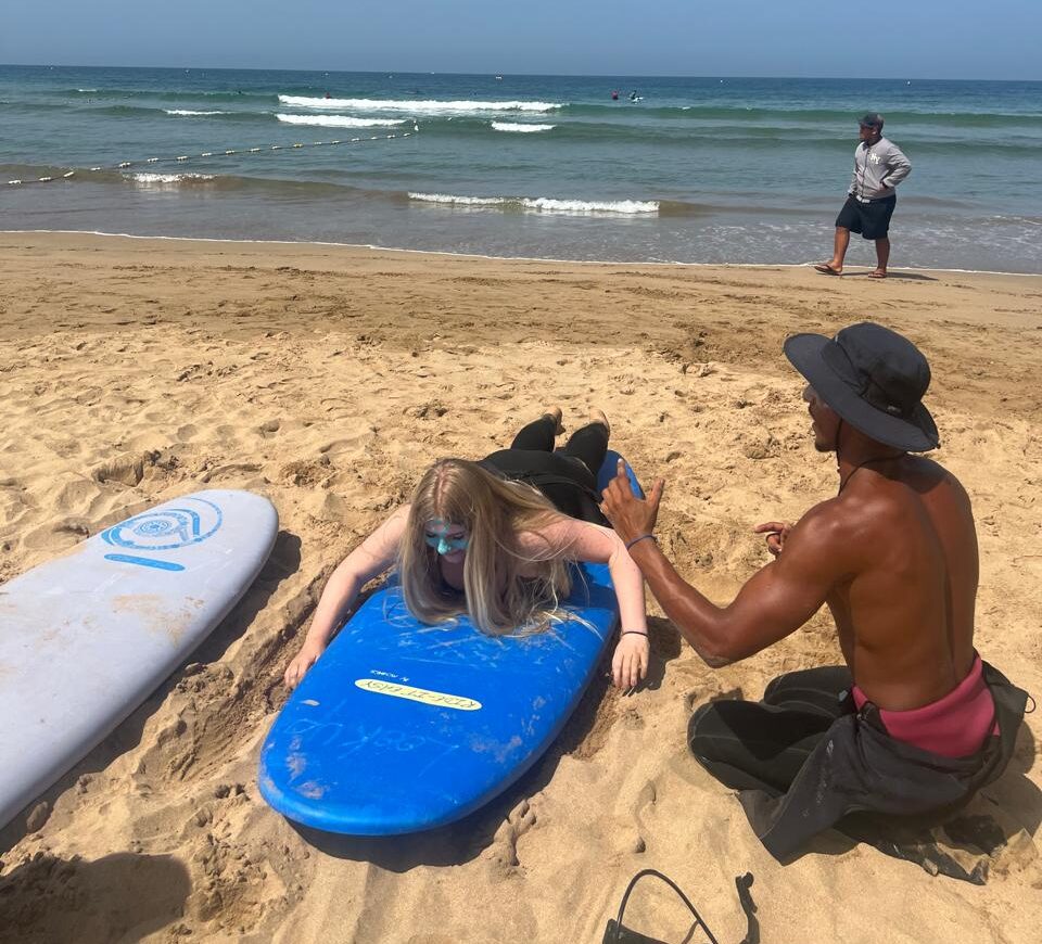 Practicing paddling