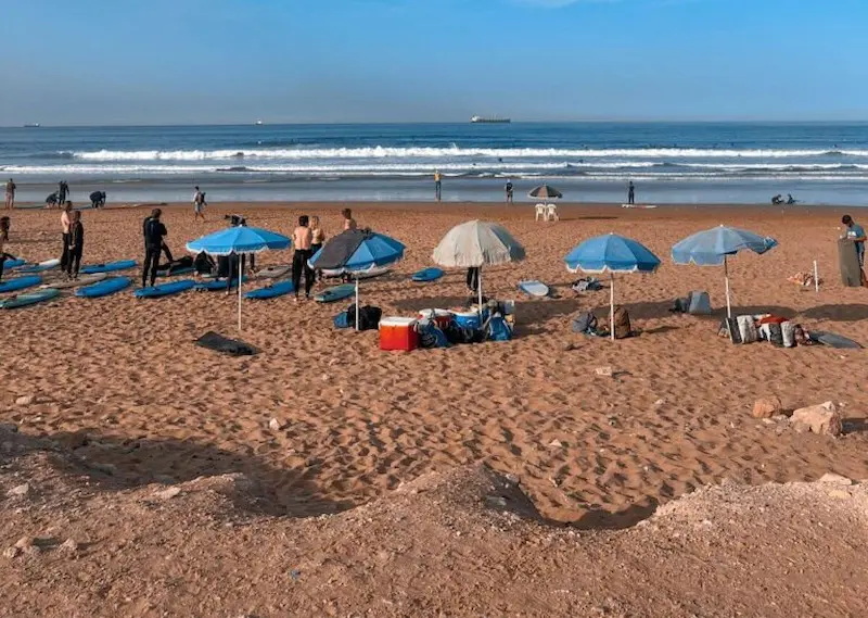 Anza shore hidden surf spot Agadir