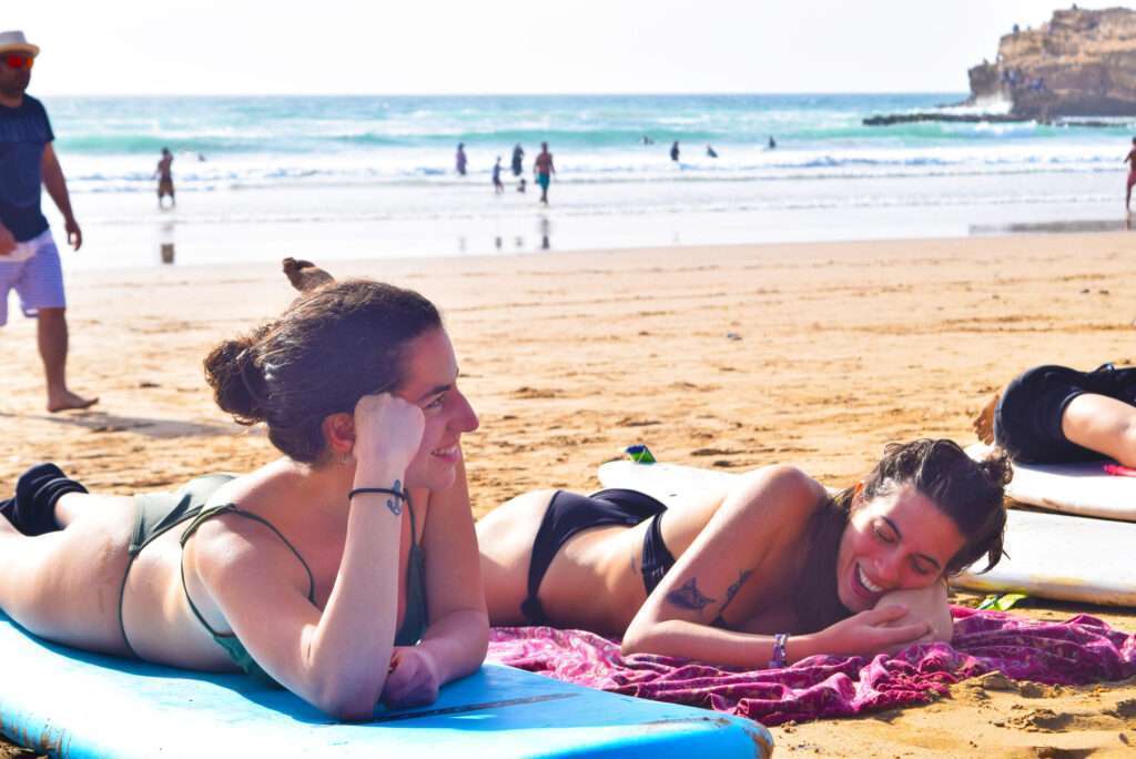 Relaxing on the beach