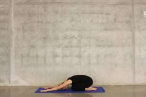 Child's Pose for Surfing Flexibility Exercises