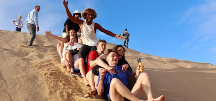 Sand surfing Tamri