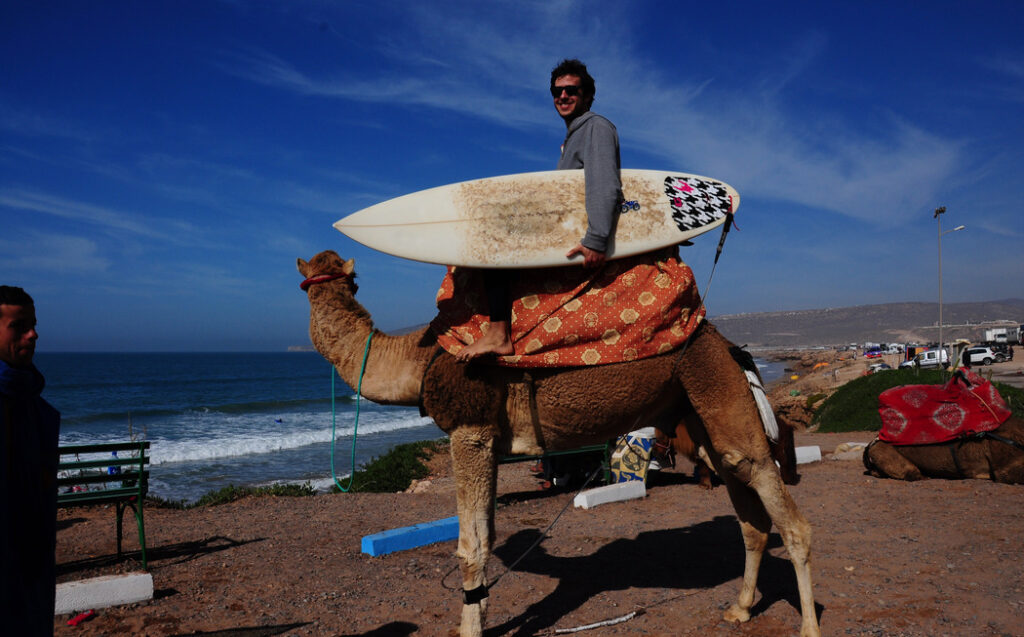 surfer on the camel